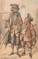 Karikatur von George Bubb Dodington und Sir Thomas Robinson